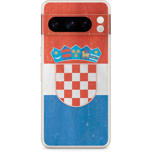 Croatia Flag Distressed Google Pixel 8 Pro Skin